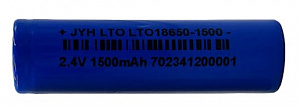 Аккумулятор, LTO18650-1500, Li4Ti5O12, 1500 mAh, 2.4V, -40...+60°C